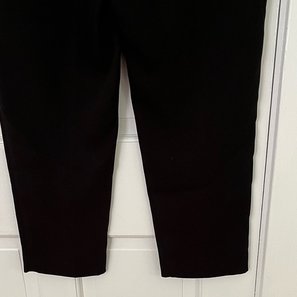 By Anthropologie Sasha button fly high waist tapered leg black trousers size 8 - Picture 10 of 16